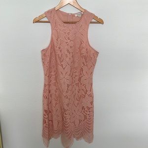 Francesca’s Peach Lace Dress